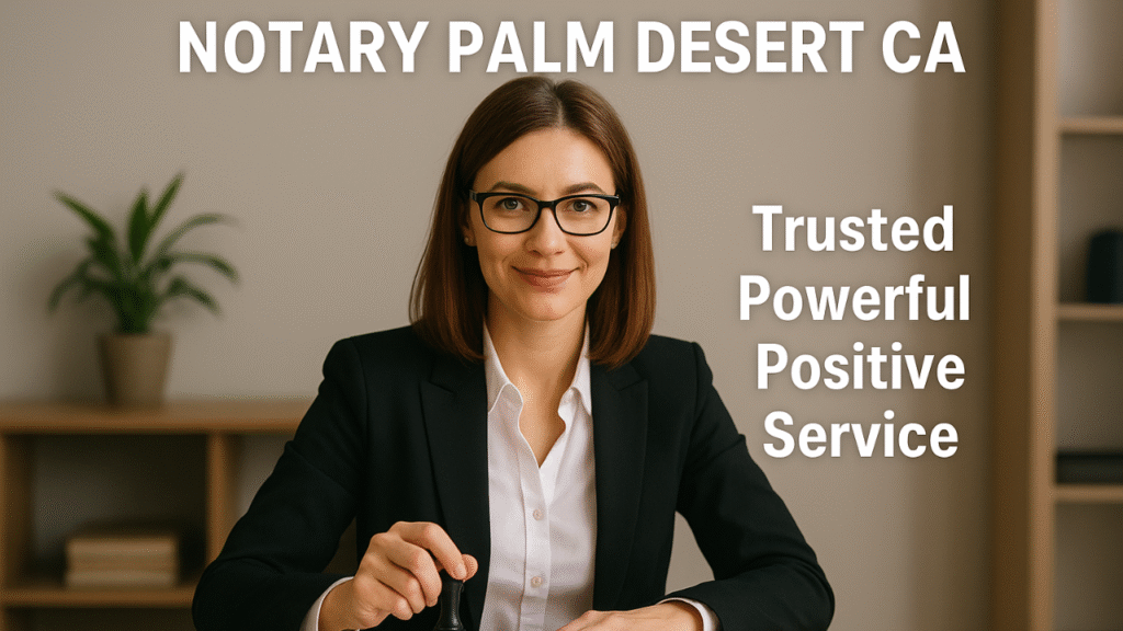Notary Palm Desert CA